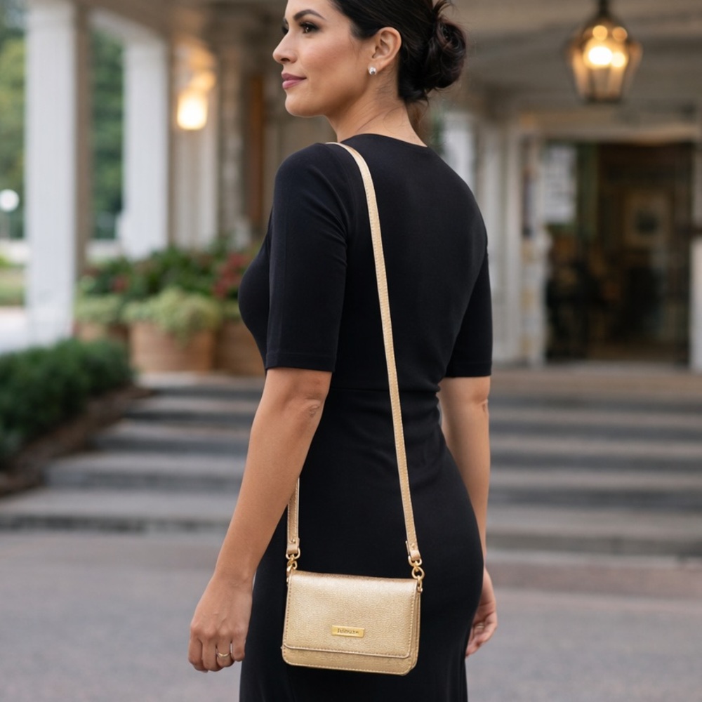 Vince Camuto Metallic Crossbody Evening Bag
